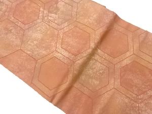 引箔亀甲づくし模様織出し名古屋帯